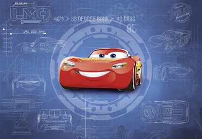 Produktbild von Disney Fototapete Cars Blau und Rot - 612227 - 368 x 254 cm
