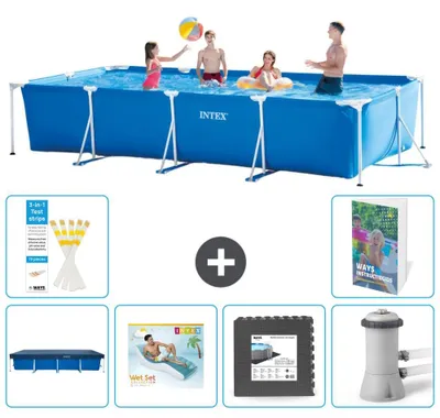 Immagine prodotto di Piscina rettangolare con telaio - 450x220x84 cm - 7 pezzi  S49
