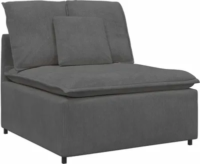Zdjęcie produktu dla vidaXL Sofa modułowa moduł środkowy z poduszkami ciemnoszary 100 cm