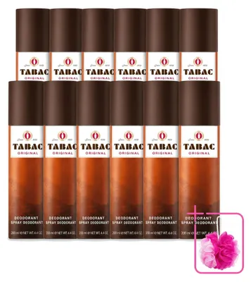 Image de 12 sprays déodorants anti-transpirants "Tabac Original", 200 ml - Lot de 12