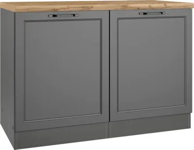 Produktbild von Held Möbel Spülenschrank Lübeck BxTxH 120 x 60 x 86 cm grau matt zerlegt 665.6331