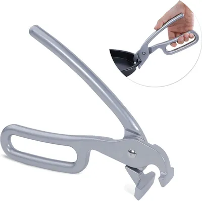 Produktbild von Pizzapfannengreifer für tiefe Pizzapfannen, robuste Pfannenzange aus Aluminiumguss, ideal zum Herausnehmen heißer Pizzapfannen aus der Mikrowelle, dem Backofen …