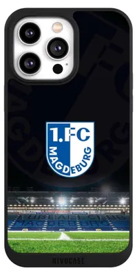 Produktbild von NIVOCASE Handyhülle für Apple iPhone 14 Pro Max  Hülle NIVOpure Case Schwarz Stadion 1. FC Magdeburg 1. FCM