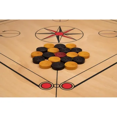 Obrázek produktu pro Dřevěné kameny Carrom Deluxe pro přesnou hru prstovým kulečníkem