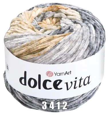 Produktbild von YarnArt Dolce Vita (150g/260m) 3412 graubeige