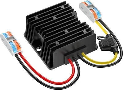 Productafbeelding van Spanningsverlager 24 V, 12 V naar 5 V, DC-DC met waterdichte zekering