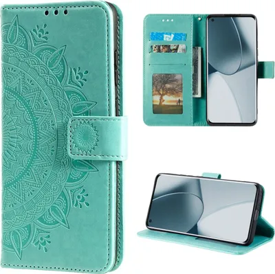 Obrázek produktu pro Pouzdro pro OnePlus 10 Pro 5G kryt mobilního telefonu Flipové pouzdro Kryt pouzdra Mandala Green