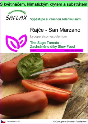 Obrázek produktu pro SAFLAX Garden to go - Rajče - San Marzano - Lycopersicon esculentum - 10 Semena - S květináčem, klimatickou poklicí a pěstebním substrátem