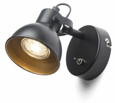 Image de ROSITA I applique murale noir/doré 230V LED GU10 9W