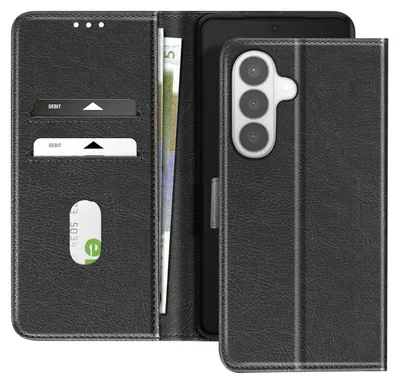 Produktbild von Avizar, Chesterfield Wallet Hülle mit Standfunktion für Samsung Galaxy S26, Schwarz