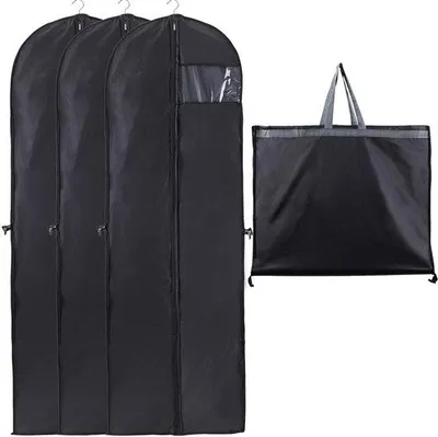 Produktbild von Wasserdichte Kleidertas 180cm, Schwarz, 3er Pack