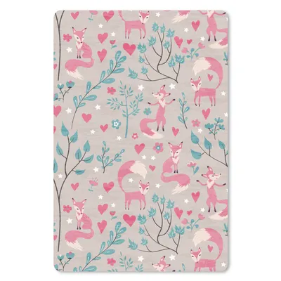 Produktbild von MuchoWow® Mauspad Mousepad Fuchs - Muster - Liebe 18x27 cm - Mousepads - Maus Mat - Pad - Mausunterlage