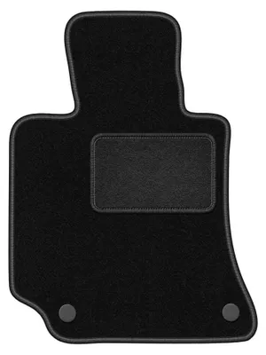 Produktbild von Fahrermatte Velours für Mercedes E W212 2009-2016 (Limousine/Kombi/Coupé) – 1-tlg, Schwarz, passgenau – Wielganizator LUX
