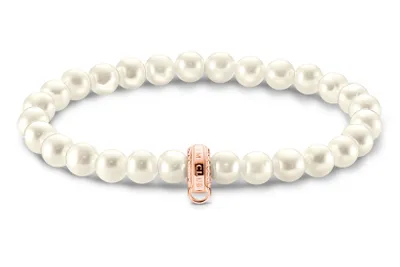 Produktbild von Thomas Sabo X0284-428-14 Charm-Armband Perlen Roségoldfarben, 19 cm