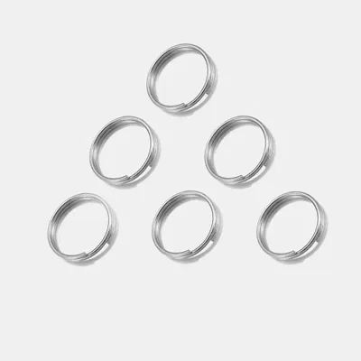 Geteilte Schlüsselringe, 200 Stück, 12 mm, silber, Metall, für Bastelarbeiten