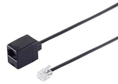 Produktbild von S/CONN maximum connectivity 70226-, 6 m, RJ-11, RJ-11, Schwarz, Männlich, Weiblich