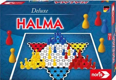 Produktbild von noris 606101266 - Deluxe Halma mit Holzpöppeln, Spieleklassiker