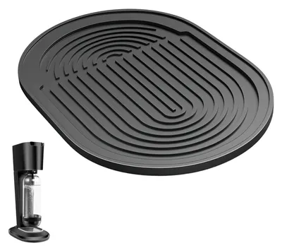 Tropfmatte für Sodastream Terra, rutschfest, PVC, 22,3x15,7x0,7 cm, schwarz