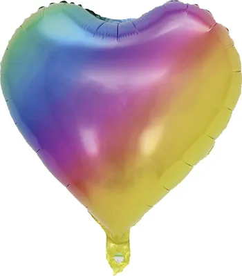Produktbild von Folienballon Herz multicolor 45cm bunter Herzballon für Party