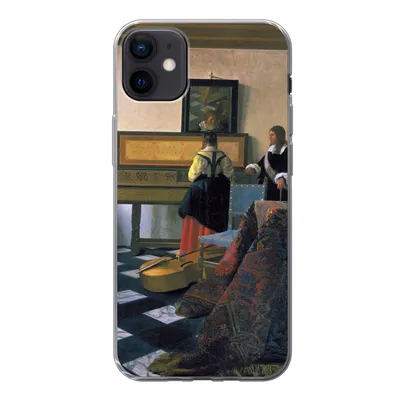 Produktbild von MuchoWow® Handyhülle Schutzhülle Hülle für iPhone 12 mini Die Musikstunde - Johannes Vermeer Silikon Softcase Handy Hülle - Bild