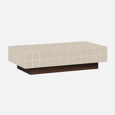 Produktbild von sweeek - Couchtisch mit Zementfliesenoptik - Beige