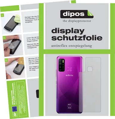 Produktbild von 6x Schutzfolie für Infinix Hot 9 Rückseite matt Displayschutzfolie Folie Display Schutz dipos
