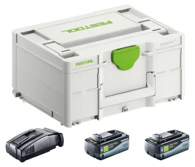 Productafbeelding van Festool SYS 18V 2x8.0/SCA16 Energieset ( 577327 ) 2x accu 18 V 8.0 Ah + lader + Systainer