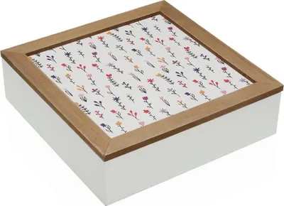 Obrázok produktu pre Krabička na šperky Versa BLUME wood MDF 24 x 7 x 24 cm