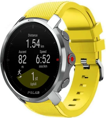 Produktbild von Strap-it Polar Grit X Twill Silikonarmband (Gelb)