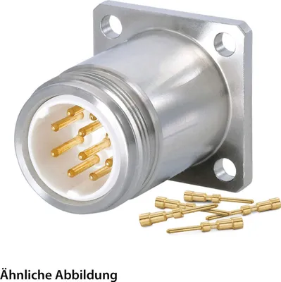Immagine prodotto di SET HUMMEL incl. contatti M16 INOX connettore per apparecchi, crimpatura diritta, numero di poli 3+4+PE, spina parete frontale - 1 pezzo