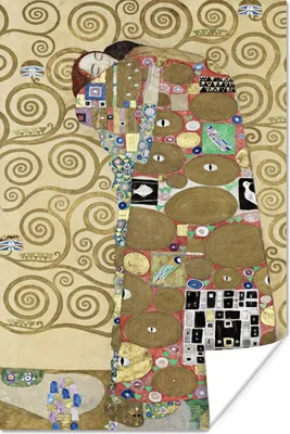Produktbild von MuchoWow® Poster Das Abschiednehmen - Gustav Klimt 80x120 cm - Papierdruck