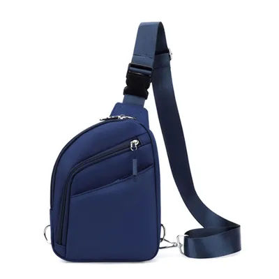 Produktbild von Anti-Diebstahl Brusttasche Herren Damen Sling Bag, Schultertasche mit RFID Schutz, Dunkelblau