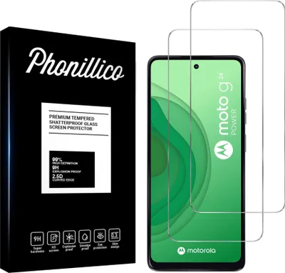 Zdjęcie produktu dla Szkło hartowane do Motorola Moto G24 [2 szt.] Folia ochronna na ekran odporna na zarysowania Phonillico®