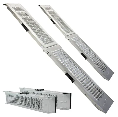 Produktbild von Bituxx 2x Klappbare Auffahrrampe 180 cm Stahl 200 kg Auffahrschiene Motorradrampe MS-17188
