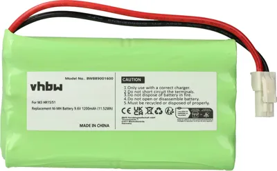 Produktbild von vhbw Akku Ersatz für Polargos S1512 für Schiebetorantrieb Torantrieb Drehtorantrieb (1200 mAh, 9,6 V, NiMH)