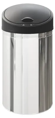 Produktbild von Edelstahl-Abfalleimer mit Sensor Five® - Silber - Bereit f\u00fcr den Einsatz | Mit Deckel