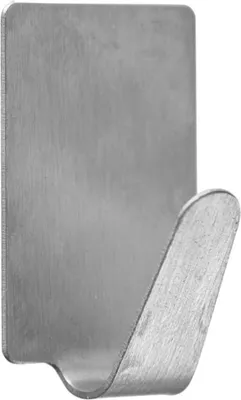Produktbild von Rechteckiger selbstklebender Mini-Haken aus mattiertem Edelstahl
