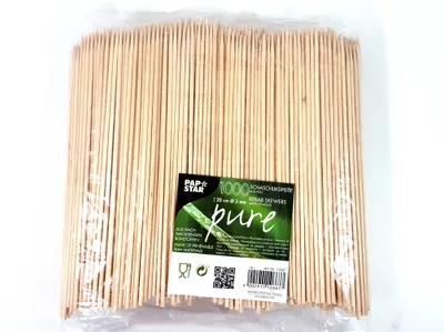 Produktbild von Pap Star Schschlikspieße / Deko Picker 1000 Stk. 20cm
