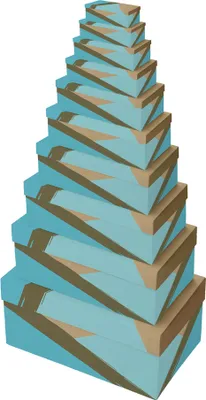 Produktbild von Clairefontaine Geschenkboxen-Set "Türkis" 10-teilig