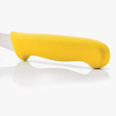 Zdjęcie produktu dla Półelastyczny nóż do trybowania Arcos 2900- Prof 291200 ze stali nierdzewnej nitrum i mango z ergonomicznymi żółtymi pęcherzykami z polipropylenu i ostrzem 14 cm, etui ekspozycyjne.