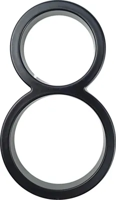 Produktbild von Jumada's – schwarze Hausnummer 8 – schwarze moderne Hausnummer – 125 mm hoch