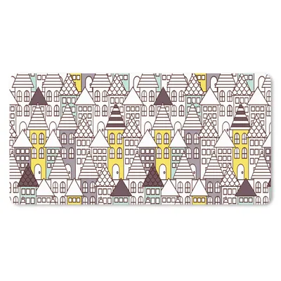 Produktbild von MuchoWow® Schreibtischunterlage Muster - Haus - Skyline 80x40 cm - XXL Mauspad - Gaming Mauspad