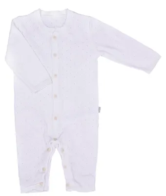Image de Grenouillère bébé tricotée en Coton T - 9-12 mois - 74 cm - Écru | par Kitikate