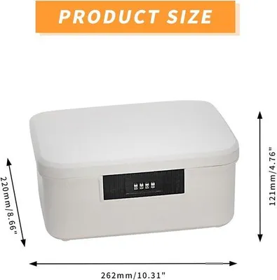 Obrázek produktu pro Plastová přenosná schránka se zámkem, organizér na výtvarné potřeby nebo archivní dokumenty (bílá).