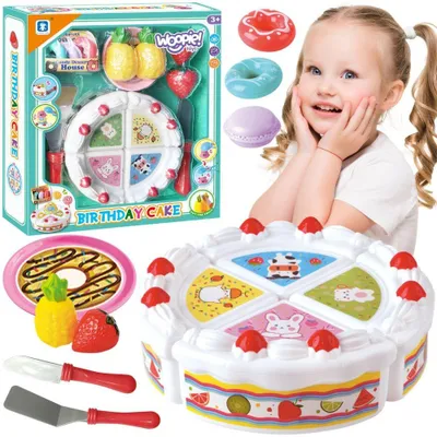 Zdjęcie produktu dla Woopie Tort Urodzinowy I Pokrojone Owoce Ze Słodyczami