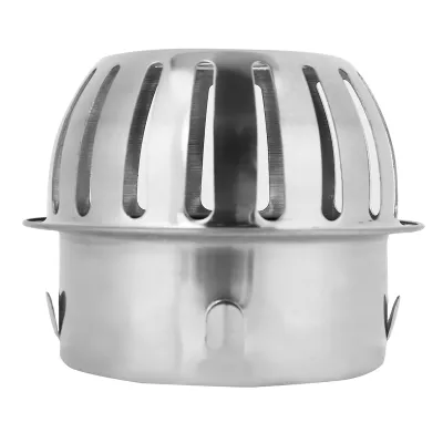 Imagen del producto de Desagüe de suelo redondo de acero inoxidable para uso en baños, exteriores, patios y balcones (110 mm / 4 pulgadas)