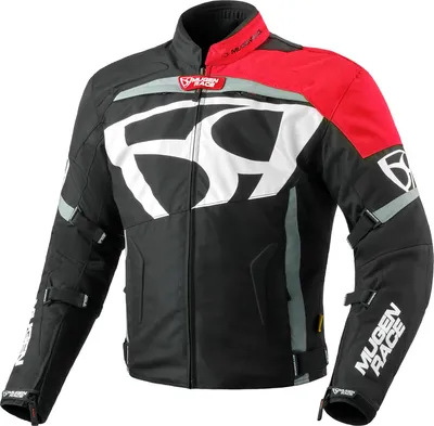 Obrázok produktu pre MUGENRACE Aggressore-T nepremokavá textilná bunda na motorku, čierna/biela/červená, 5XL
