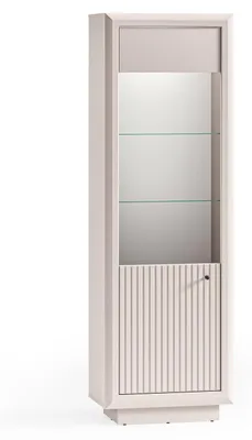 Obrázek produktu pro FURNLUX Vitrína Solo, barva béžová, rozměry: 65 x 200 x 40 cm