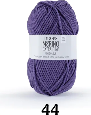 Obrázok produktu pre Drops Merino Extra Fine Uni Colour 44 Royal Purple Pletacia priadza