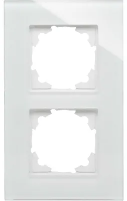 Produktbild von Kopp 405402001 Abdeckrahmen Glas 2-fach Athenis 55 weiß